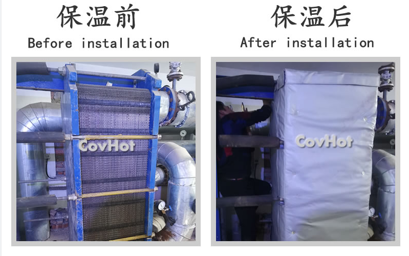板式<a href=http://www.fyxl.com.cn/e/tags/?tagname=%E6%8D%A2%E7%83%AD%E5%99%A8%E4%BF%9D%E6%B8%A9 target=_blank class=infotextkey>換熱器保溫</a>套,板換保溫罩